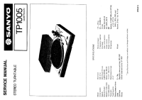 Sanyo TP-1005 - Service Manual 